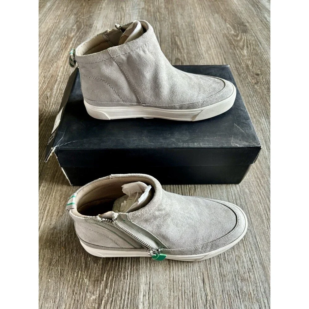 Naturalizer Baldwin Women’s 6M Icy Grey Zip Sneaker Booties Hidden Wedge